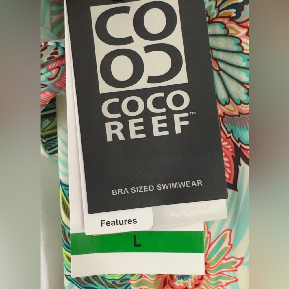 Coco Reef Adorn Cover Up V-Neck Dress - Tropical Lotus Ivory. Large NWT - Picture 9 of 12